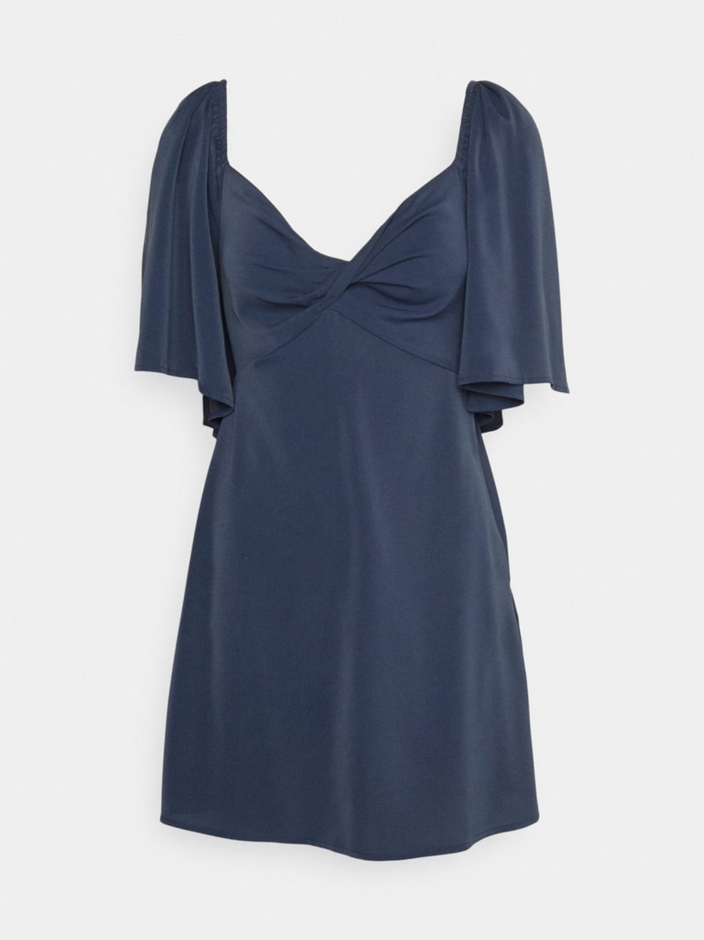 Abercrombie and Fitch tie back Navy Short Dress with Flutter Sleeves sz M